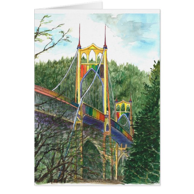 Cartão A ponte de St John idoso (Frente)