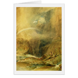 Cartão A ponte do diabo, passagem do St. Gotthard, c.1804