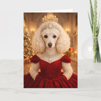 Cartão A Poodle Christmas Holiday Card
