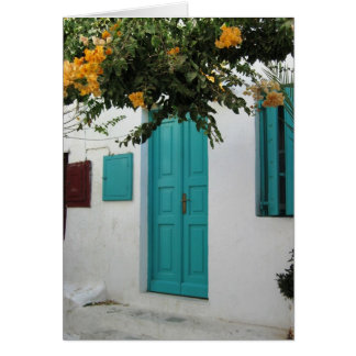 Cartão A porta azul