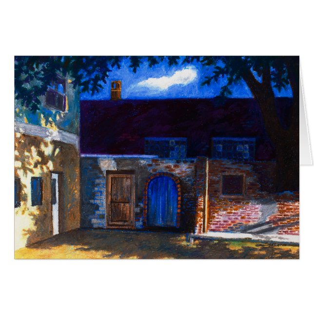 Cartão A porta azul (Frente horizontal)