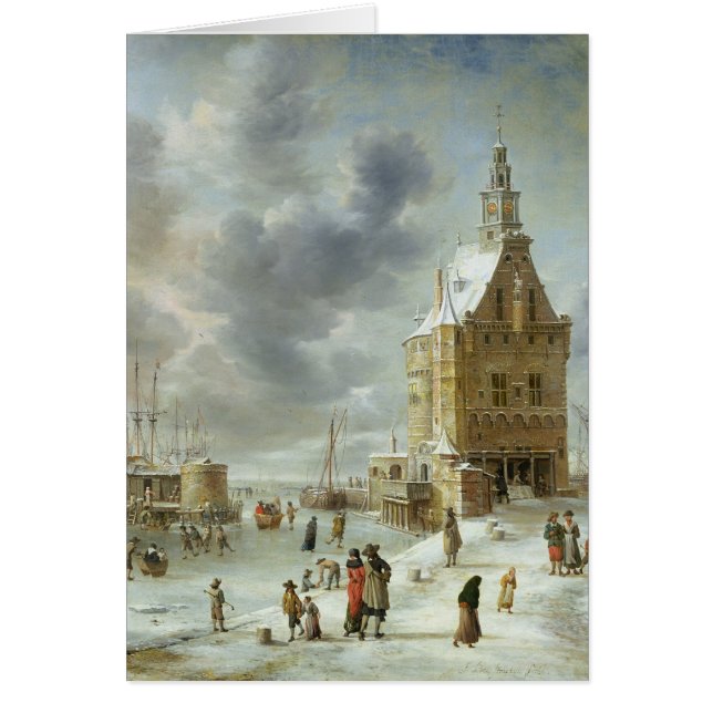 Cartão A porta da cidade de Hoorn (Frente)