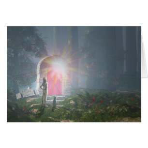 Cartão A porta vermelha