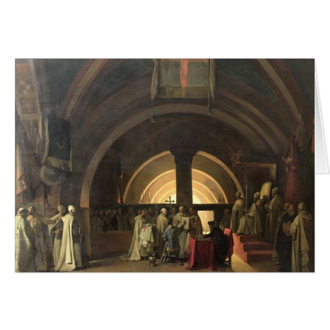 Cartão A posse de Jacques de Molay (Frente Horizontal)