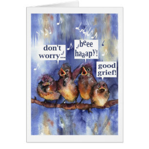 Cartão a preocupação do don'r esteja feliz