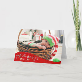 Cartão A primeira alegria de Natal do bebê - FOTO DO SEU