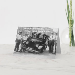 Cartão A primeira Carruagem sem cavalos