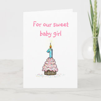 Cartão A primeira carta de aniversário da filha