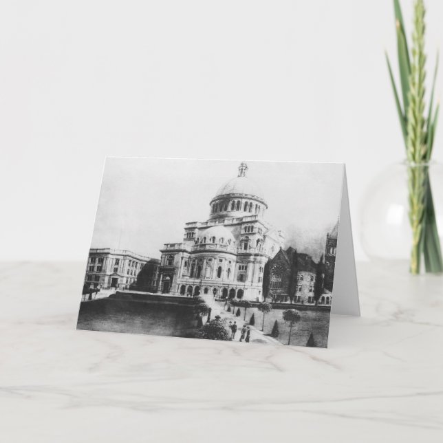 Cartão A Primeira Igreja do Cristo, Cientista em Boston (Frente)