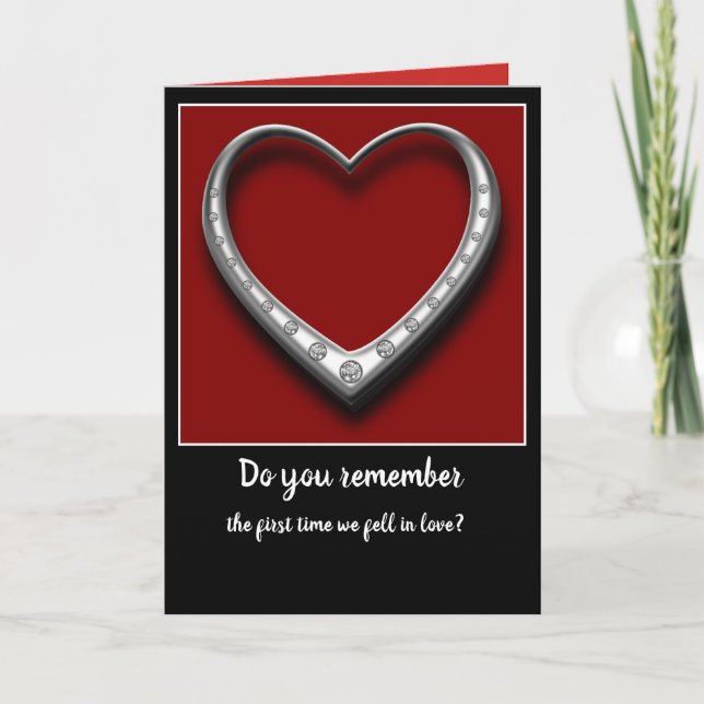 Cartão A primeira vez que nos apaixonamos pela carta (Frente)