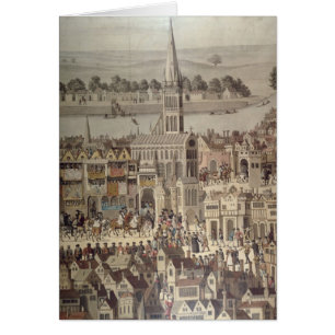 Cartão A procissão da coroação do rei Edward VI