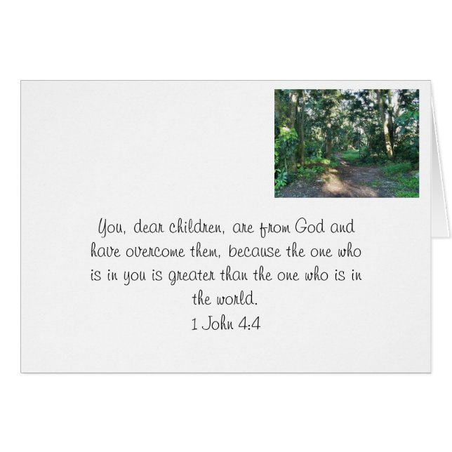 Cartão A promessa de Deus. (Frente horizontal)