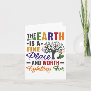 Cartão A proteção ambiental do Dia da Terra detém a guerr