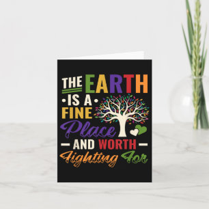 Cartão A proteção ambiental do Dia da Terra detém a guerr