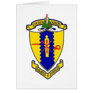 Cartão A quarta cavalaria crest