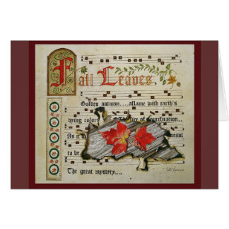 Cartão A queda deixa o manuscrito