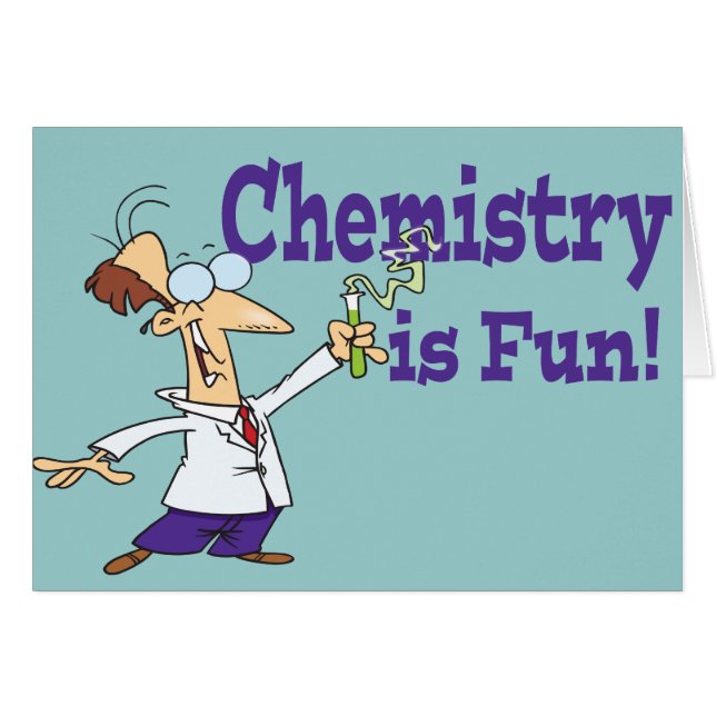 Cartão A química é divertimento (Frente Horizontal)