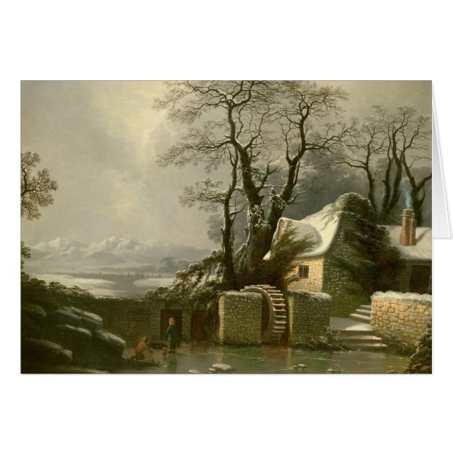 Cartão A raça congelada do moinho (Frente Horizontal)