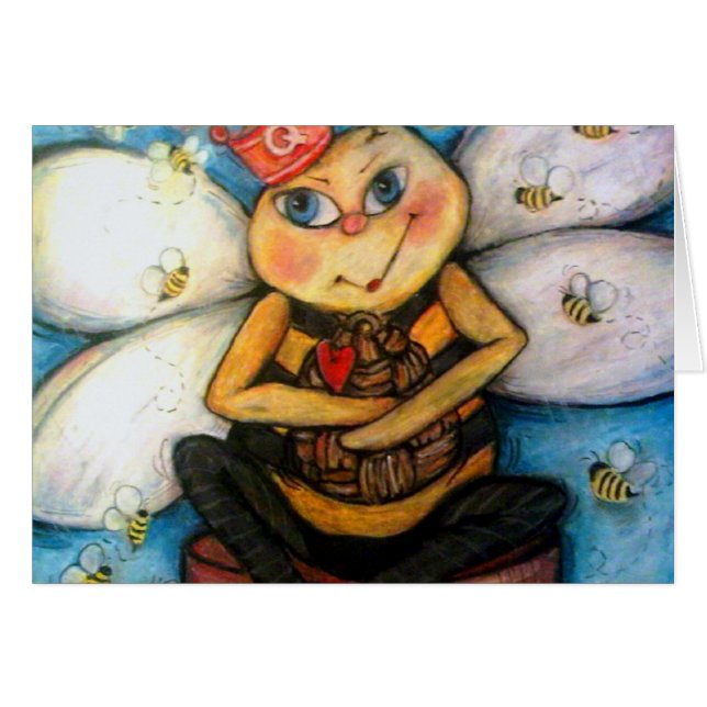 Cartão A rainha "B" da colmeia (Frente Horizontal)