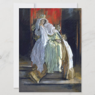 Cartão A Rainha de Hamlet (por Edwin Austin Abbey)
