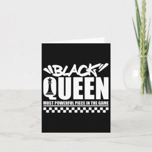 Cartão A Rainha Negra Mais Poderosa Xadrez Afro-Americano