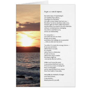 Cartão A raiva é uma resposta natural...Relações