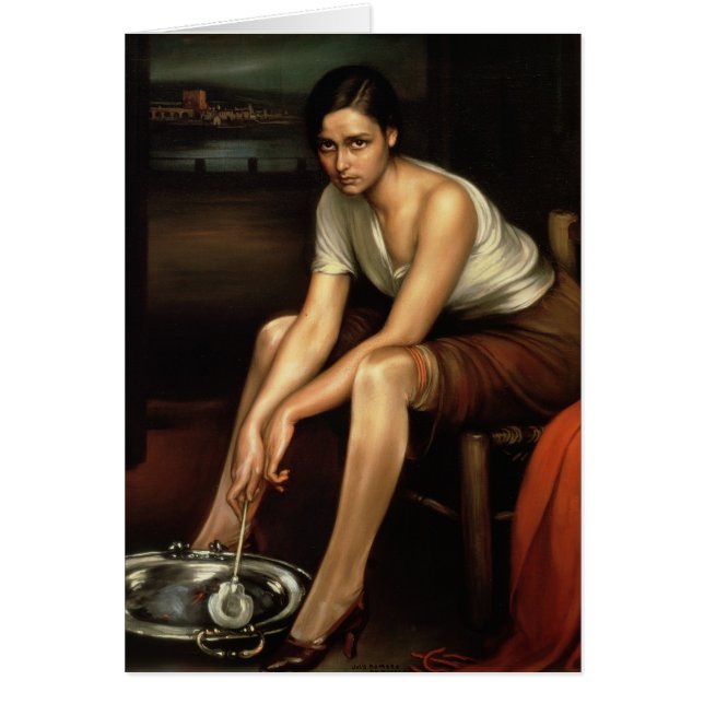 Cartão A rapariga de fascínio (Frente)