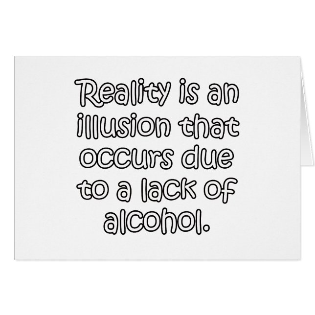 Cartão A realidade é uma ilusão (Frente Horizontal)