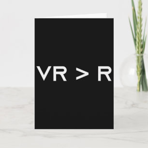 Cartão A Realidade Virtual É Maior Que a Realidade. Vr En