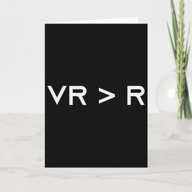 Cartão A Realidade Virtual É Maior Que a Realidade. Vr En (Frente)