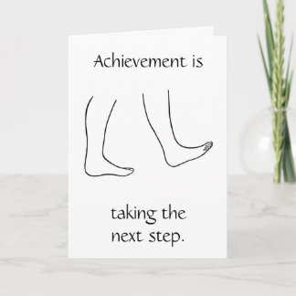 Cartão A realização está a dar o próximo passo. Cartas de
