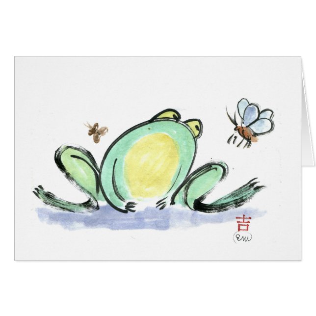 Cartão A refeição matinal do sapo (Frente Horizontal)