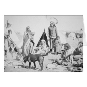 Cartão A reserva de Sioux no pinho Ridge, South Dakota,