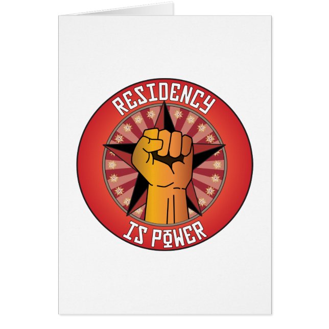 Cartão A residência é poder (Frente)