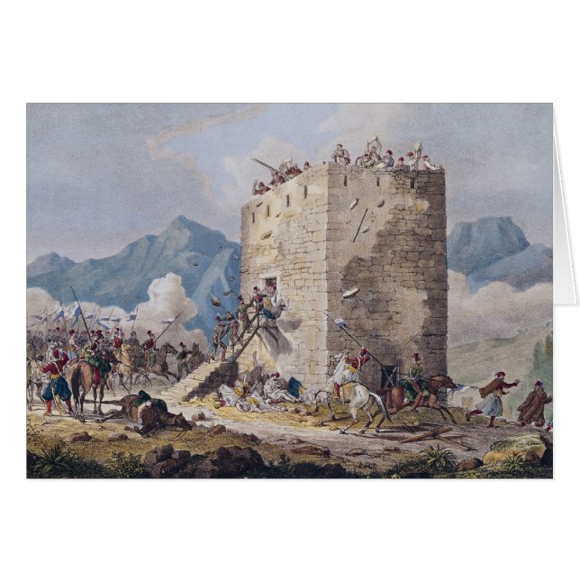 Cartão A resistência de quarenta rebeldes gregos (Frente Horizontal)