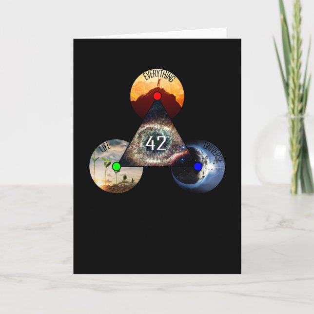 Cartão A Resposta A Tudo É 42! (Frente)