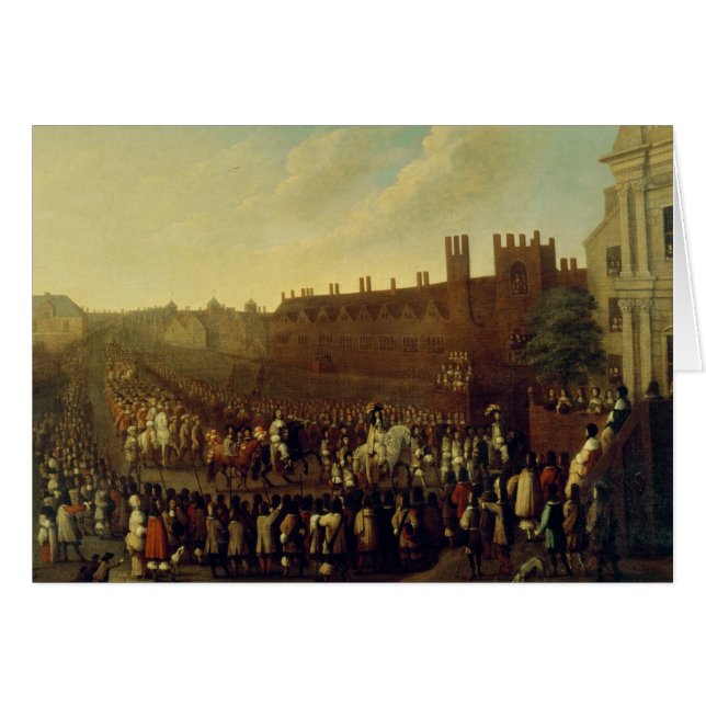 Cartão A restauração de Charles II em Whitehall (Frente Horizontal)