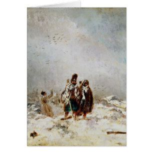 Cartão A retirada de Rússia