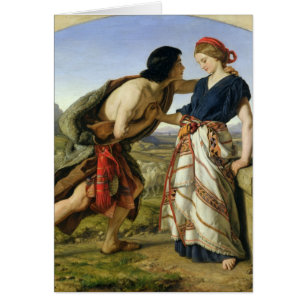 Cartão A reunião de Jacob e de Rachel, 1853