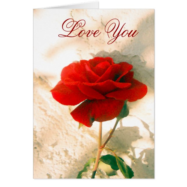 Cartão A Rosa vermelha_ (Frente)