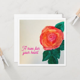 Cartão A Rose For Your Heart