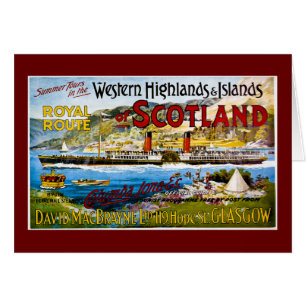 Cartão A rota real do verão de Scotland visita o vintage
