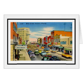Cartão A rua principal de Sarasota