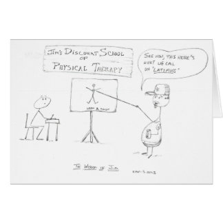 Cartão A sabedoria de Jim: Escola da fisioterapia