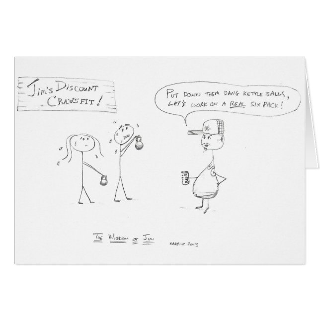 Cartão A sabedoria de Jim:  O disconto Crossfit de Jim (Frente Horizontal)