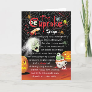 Cartão A Saga do Cupcake, Poema de Halloween