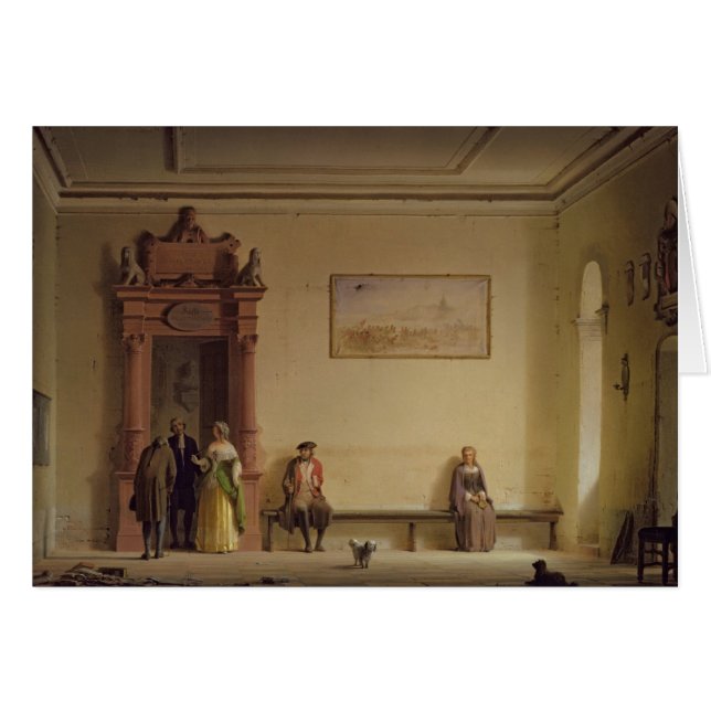 Cartão A sala de espera, 1857 (Frente Horizontal)