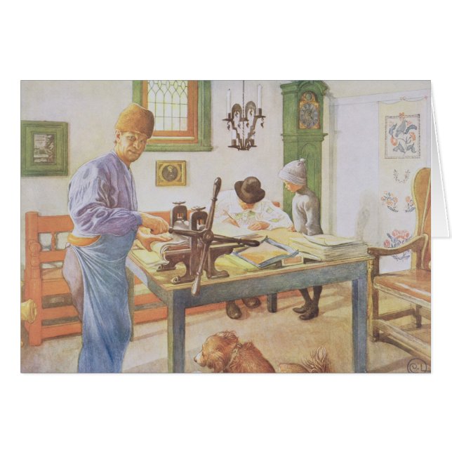 Cartão A sala de impressão, bar. em "Lasst Licht Hinin" (Frente Horizontal)