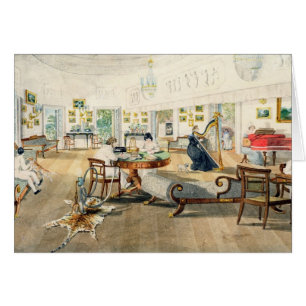 Cartão A sala do verão na casa do artista em Patna,
