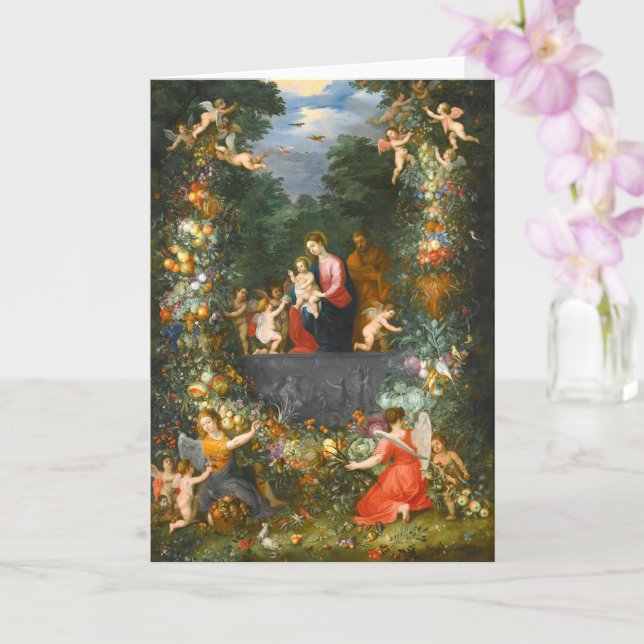 Cartão A Santa Família, Jan Brueghel (Orquídea)